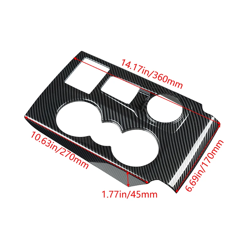 Car Gear Position Panel Cover Trim Sticker Mouldings Carbon Fiber Style Interior Accessories for Ford Bronco Sport 2021 2022