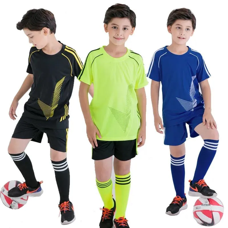 Maglie per bambini adulti uomo ragazzo ragazza calcio set manica corta bambini studente divise da calcio calcio Fitness tute 09