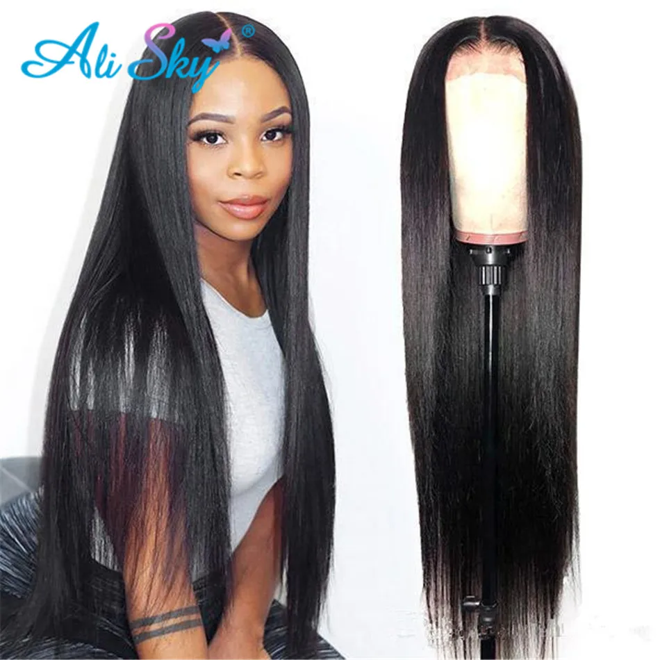 

Bone Straight 30 32inch 13x4 Lace Front Wig Pre Plucked Hairline 100% Human Hair 13x6 Straight Lace Frontal Wig Transparent Sky