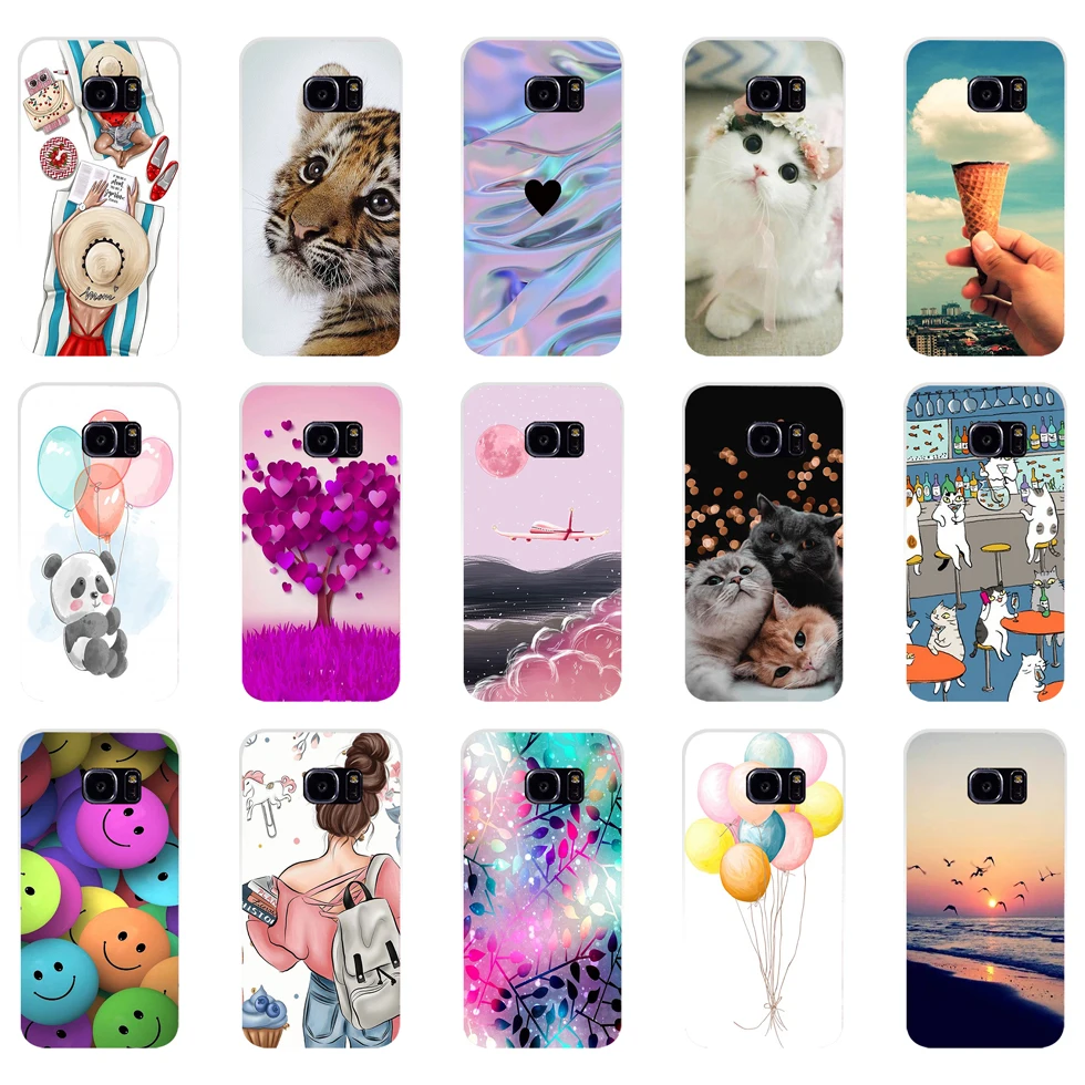 Silicon phone Case For Samsung Galaxy S6 S7 Cases Cover For Samsung S6 S7 edge Phone shell new design full 360 protective 5