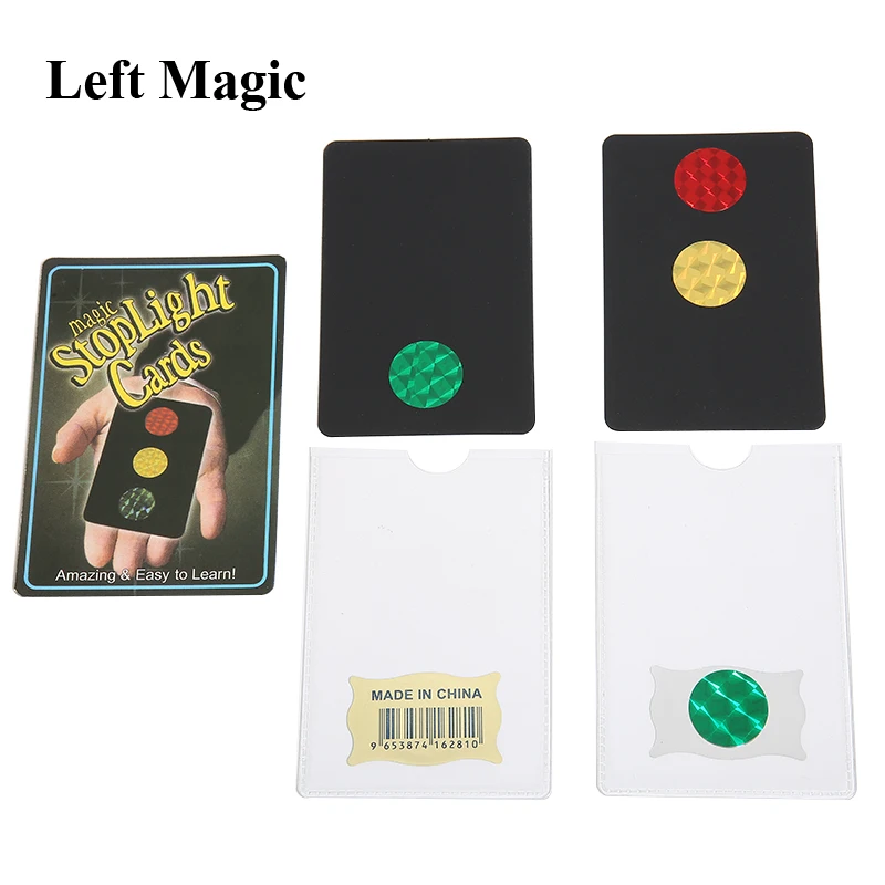 Magic Stoplight Cards Magic Tricks Stage Card Close Up Magic Trick Props Magician Toys For Children Gifts