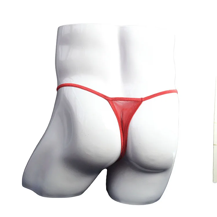 Low waist sexy mens underwear male  transparent lace Gauze panties thongs and G String Red Purple Rose Black ZJH915