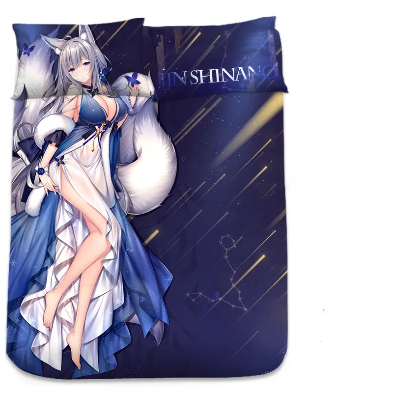 

Anime Cartoon Cosplay Azur Lane Ijn Shinano Mattress Cover Fitted Sheet Fitted cover bedspread counterpane 122