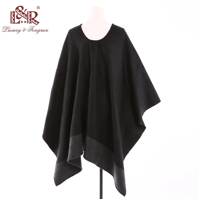 New Cashmere Winter Capes & Ponchos Women Contrast Color women Scarf Retro Female Multi-Purpose Shawl Scarf Coats & Jackets
