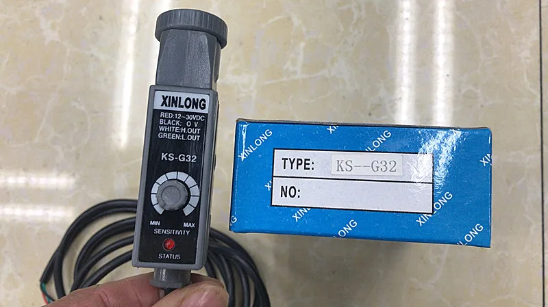 

Фотоэлектрический переключатель XINLONG "KS-G32, стандартная фотоэлектрическая машина для коррекции глаз зеленого цвета, машина для изготовления сумок, машина для изготовления трекинга