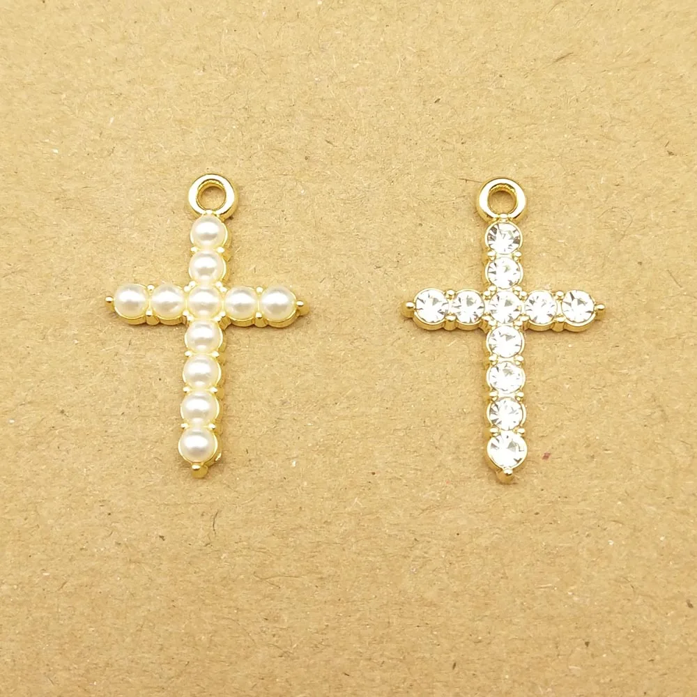 10pcs Cross Charm for Jewelry Making Supplies Earring Pendant Bracelet Necklace Accessories