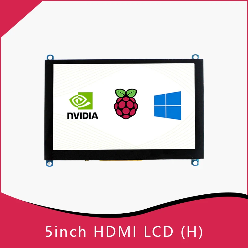 Waveshare-pantalla táctil Raspberry Pi de 5/5, 5 pulgadas, pantalla LCD HDMI, funciona con Raspberry Pi 4/3/2 Jetson NANO