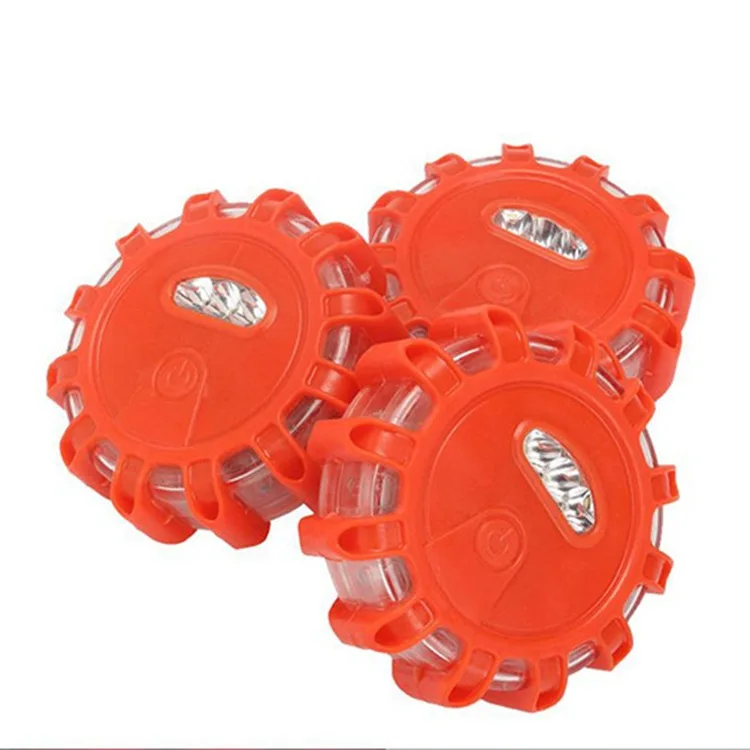 3PCS 12 LED 8 Modes Emergency Traffic Safety Road Flare Flashing Warning Alarming Light Magnetic Base Disc Beacon For Car