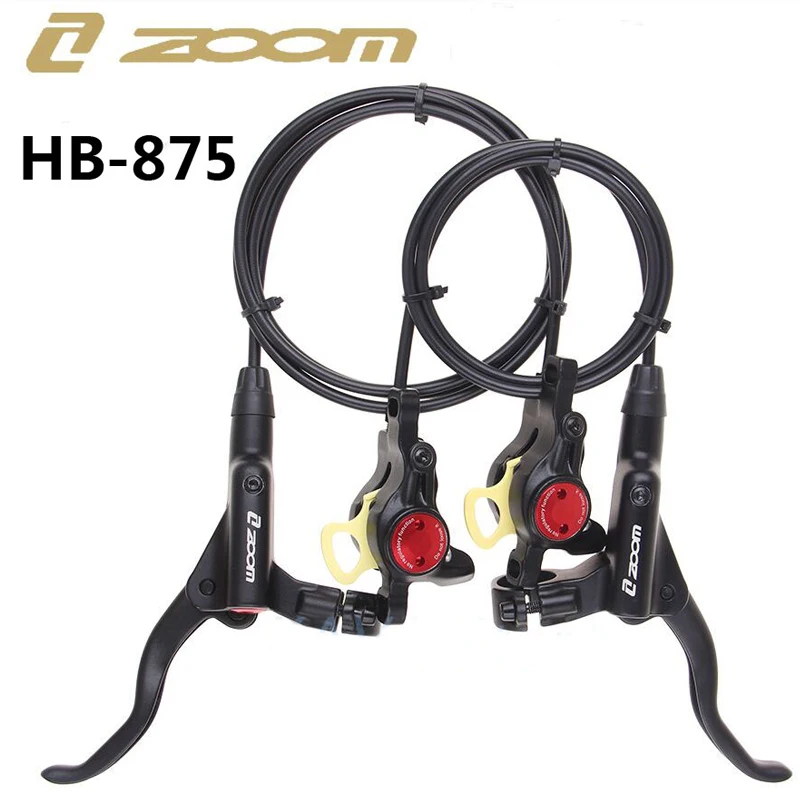 

ZOOM HB 875 Hydraulic Brake Lever Front 800/ Rear 1400 mm for Mountain MTB Bicycle Disc Brake clamp Brake pads hot selling 2019