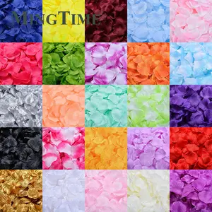 100pcs 실크 로즈 인공 꽃잎 화려한 사랑 로맨틱 따뜻한 테이블 색색은 가짜 꽃 결혼 용품 파티 장식 10 최고의 판매 실버 인공 꽃 -same3