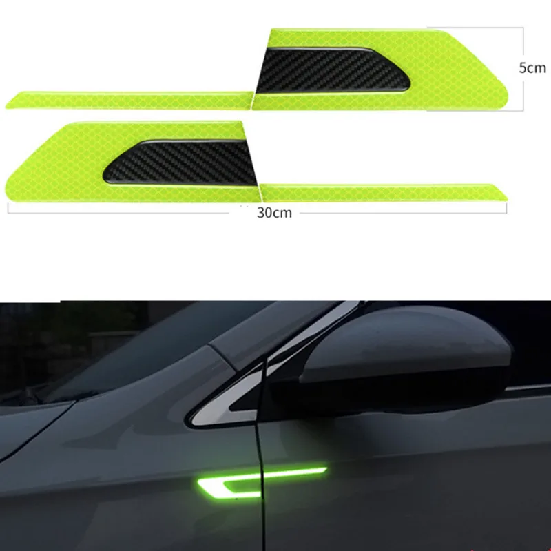 2Pcs Car Leaf Board Reflective Sticker for Dacia duster logan sandero stepway lodgy mcv 2 dokker Car Styling Accessories