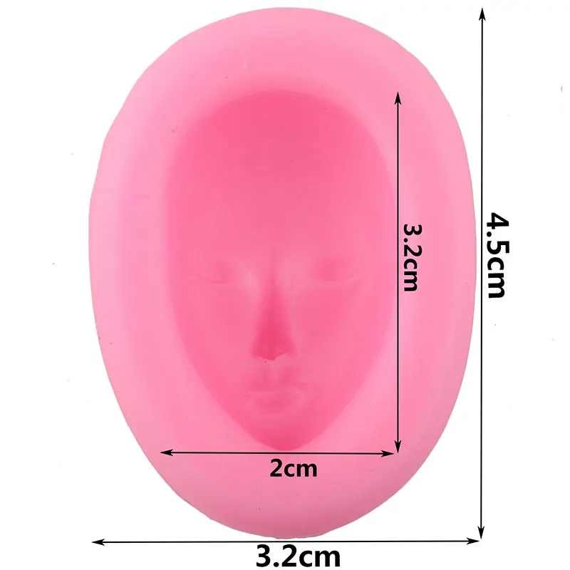 DIY Woman Face Silicone Molds Polymer Clay Soap Candy Mold 3D Girls Face Fondant Cake Decorating Tools Chocolate Gumpaste Moulds