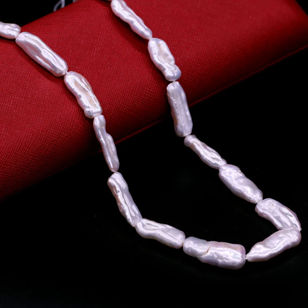 Long Strip Shape Pearl Beads Natural Freshwater Pearl for Jewelry Making DIY Necklace Bracelet Accessories for Women 7x23-8x25mm