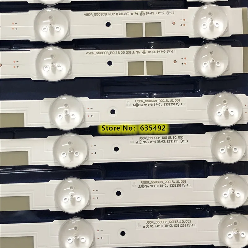 Светодиодная лента для UN55JS700DF, UA55JS7200J, UE55JU6800, V5DR_550SCA_R0, V5DR_550SCB_R0