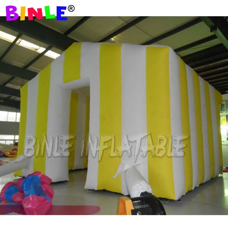 Top design yellow inflatable food booth,concession stand,popcorn and candy floss stall shelter for business event