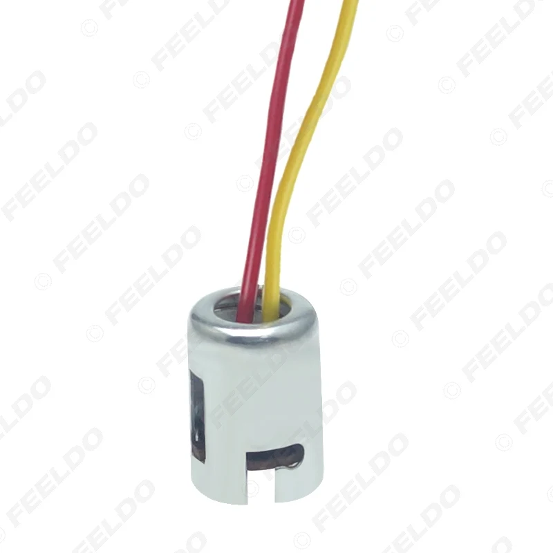 Feeldo conector ba15d para carro, conector de led para substituição de lâmpada com 10 peças, adaptador de suporte com fio de extensão