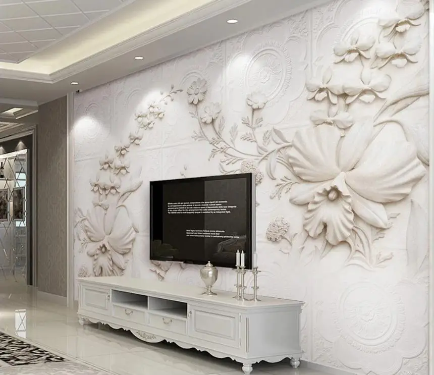 

Custom Relief 3D Wallpaper Papel De Pared Wall papers Home Decor Parlor Bedroom Hotel 3D Wallpaper For Walls