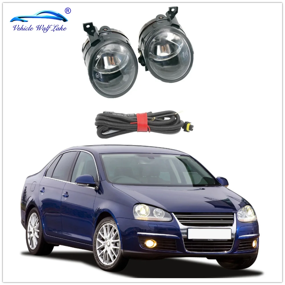 

2pcs For VW Jetta 5 A5 MK5 2006 2007 2008 2009 2010 2011 Car-styling Front Halogen Fog Lamp Light And Wire Hb4 bulbs