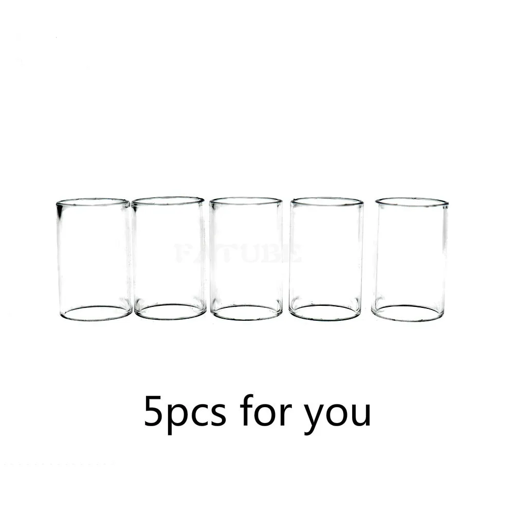 FATUBE 5pcs straight mini glass cups for Nautilus 2S / Nautilus 2/zelos 2.0/Zelos 50W/Nautilus X 2ml/4ml / X30 GLASS TUBE