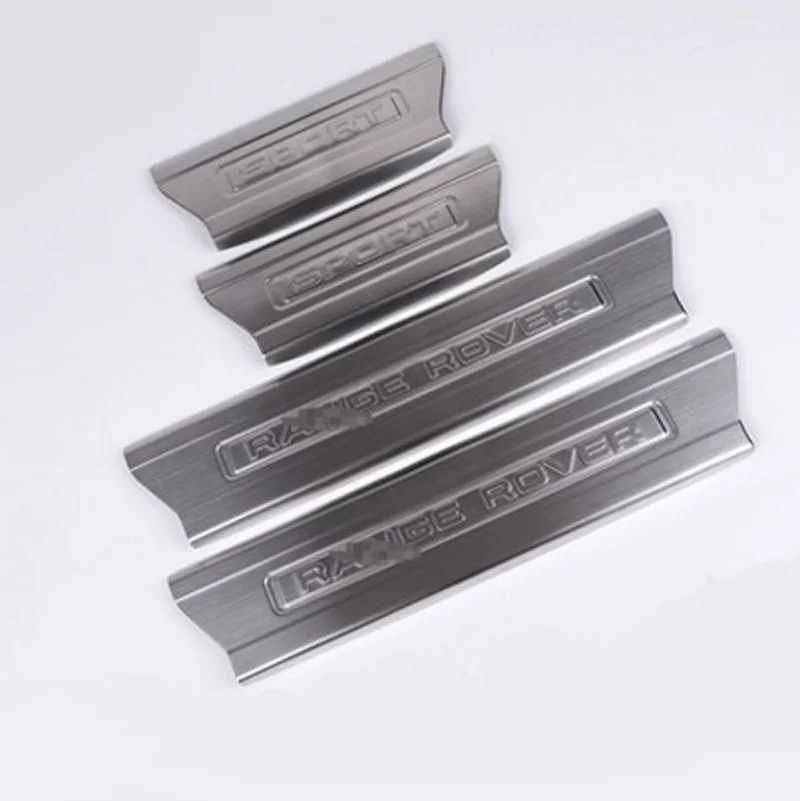 Stainless Steel Door Sill Scuff Plate Trim Threshold Guards Sills For Range Rover Sport 2014-2022 Car Welcome Pedal 4pcs/set