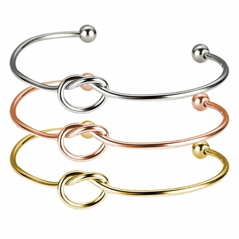 10pcs Knot Bracelet Stainless Steel Adjustable Basic Bangle Handmade jewelry