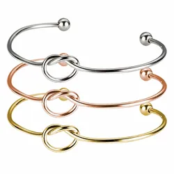 10pcs Knot Bracelet Stainless Steel Adjustable Basic Bangle Handmade jewelry