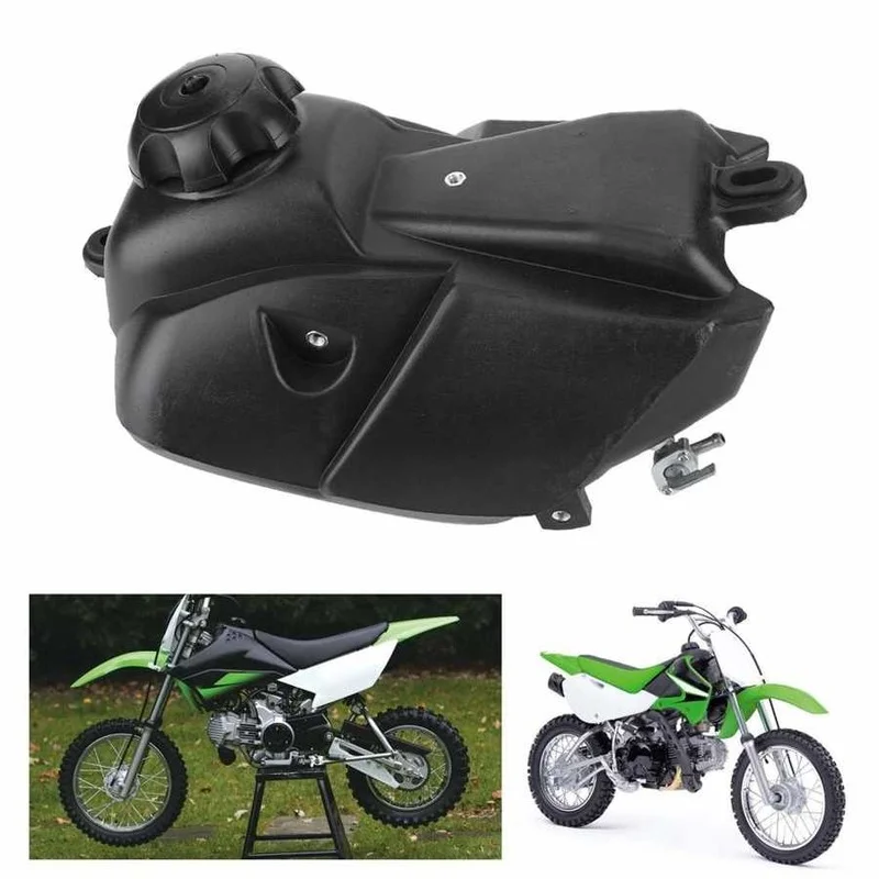 

Fuel Gas Petrol Tank with Valve for KLX110 KX65 RM65 DRZ110 Pit Dirt Bike Motocross Enduro Motorcycle Supermoto Gas Tank