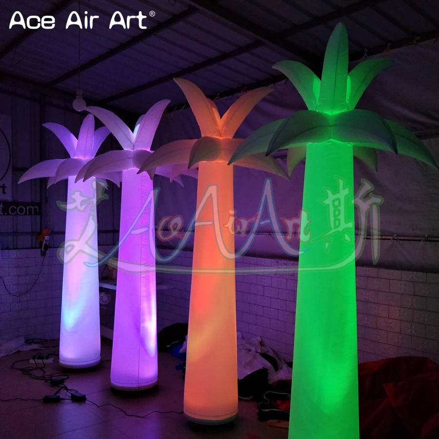 

(4pcs)2.4m H RBG LED Ligthing Inflatable palm tree,inflatable Palm forest for sale made in China by Ace Air Artr