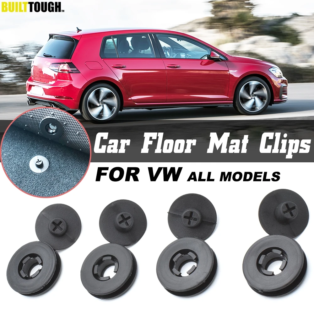 4x para vw tapete de assoalho do carro clipes retenção suportes apertos fixação tapete grampos fivelas anti skid prendedor retentor resistente