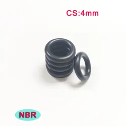 NBR Ring Gaskets CS 4mm OD 13mm~180mm Nitrile Butadiene Rubber O-Ring Washer Resistance To Oil Abrasion Machine Seal