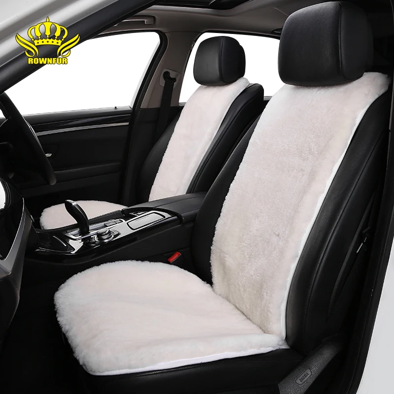 1pc/1set Sheepskin car seat cover Natural plush universal car interior SUV MPV Sedan Car seat protector luxury car seat cushion