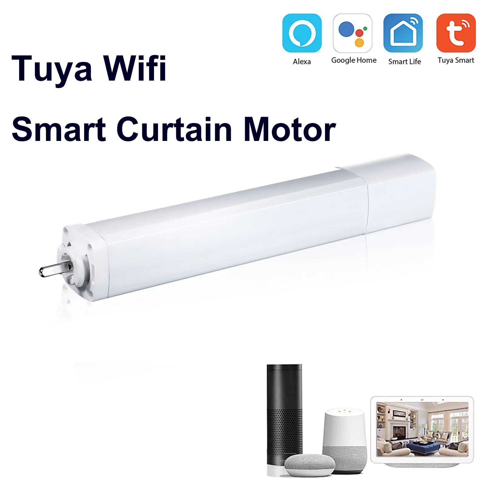 Tuya WiFi Smart Smart Curtain Motor, Ultra Quiet, Electric Wireless Remote Control, Voice Control Tools, Alexa, Google Home