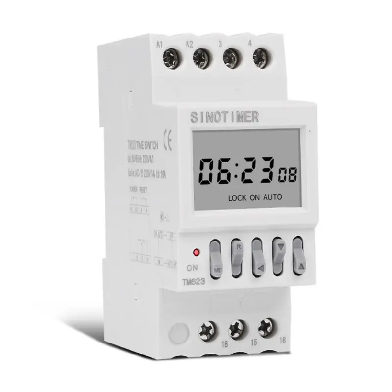 TM623 220V Programmable Astronomical Time with Longitude Display DIN Timer Controller