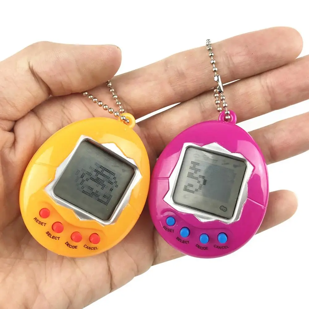 Portable Mini Electronic Pet Machine Keychain Virtual Pet Keychain Retro Handheld Game Machine Gaming Keychain Toys