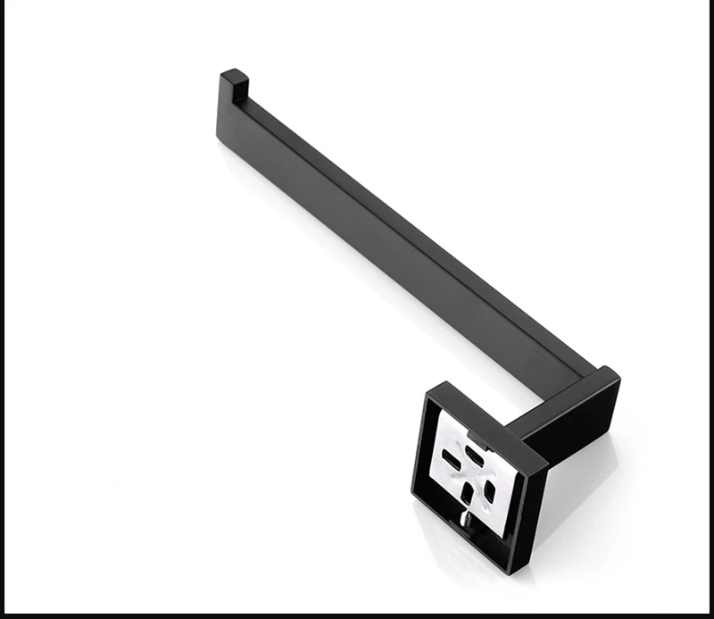 Sus304 Stainless Steel Towel Hook Bathroom Hardware Towel Rack Bath Towel Rack Hanging Holder Black