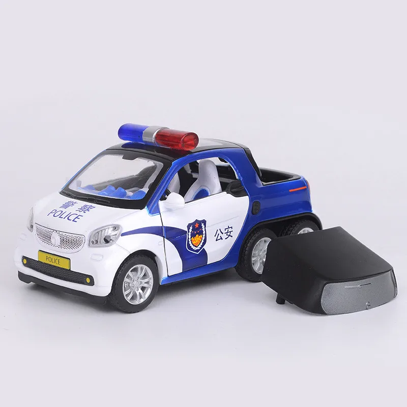 Hot gift 1:32 lange smart politie legering model, simulatie metalen geluid en licht trek, exquise kinderen speelgoed, gratis verzending