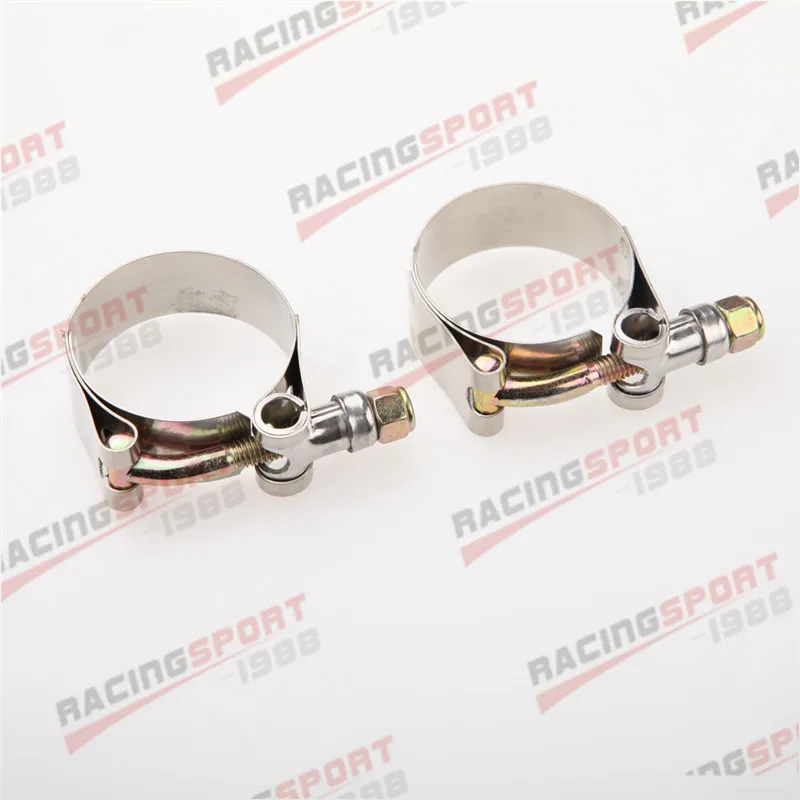 

2PCS 1.5" T-bolt Clamp 43 To 49mm Stainless Steel Turbo Pipe Hose Coupler