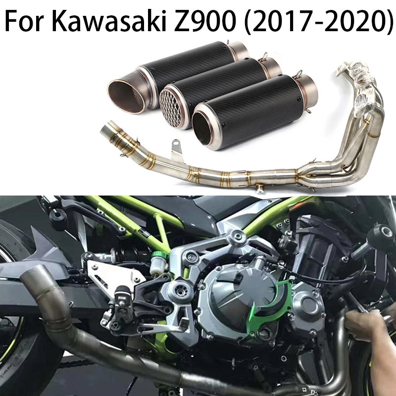 

For Kawasaki Z900 2017-2020 Motorcycle Exhaust Tailpipe Front Pipe Muffler Middle Link Connect Pipe Carbon Fiber DB Killer