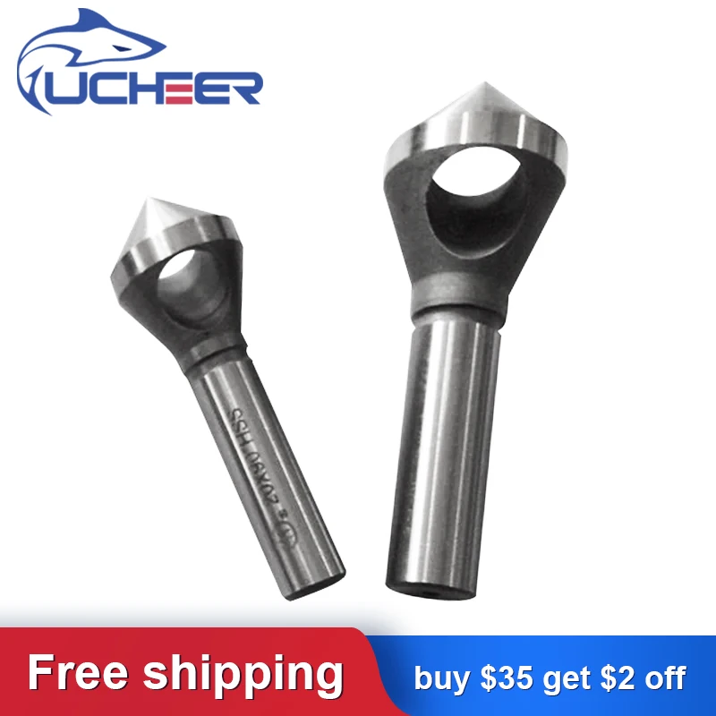 UCHEER 1pcs Internal chip round hole chamfering cutter countersink Chamfering Cutter end mill Drill Bit