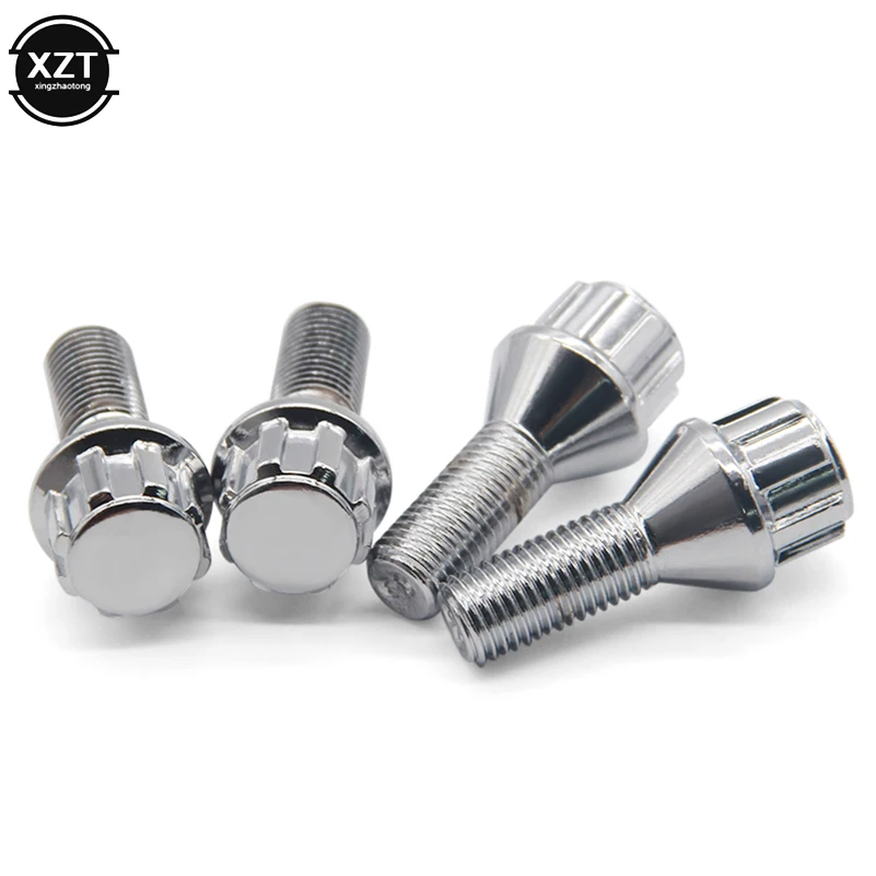 M12 x 1.5 4+1 Car Aluminum Alloy Wheel Lock Bolt Tire Anti-theft Screws Nut For BMW E30 E36 E46 E81 E82 E87 E88 E90 2003-2013