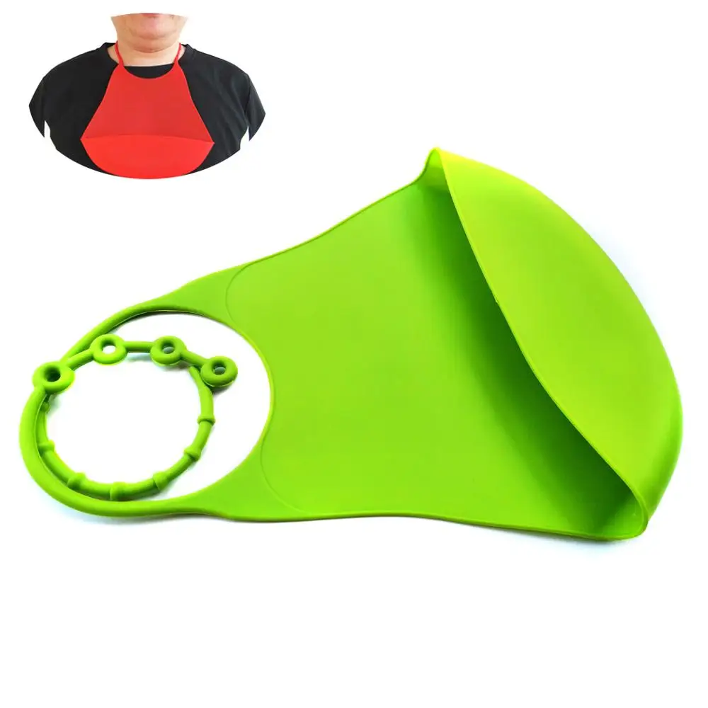 1PC Silicone Waterproof Anti-oil  Reusable Alzheimer\'s Disease Patient Adult Elder Mealtime Bib Child Apron