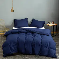 Bonenjoy 1 pc Duvet Cover Blue Solid Color Microfiber housse de couette Single/Queen/King dekbedovertrek 200x220 (no pillowcase)