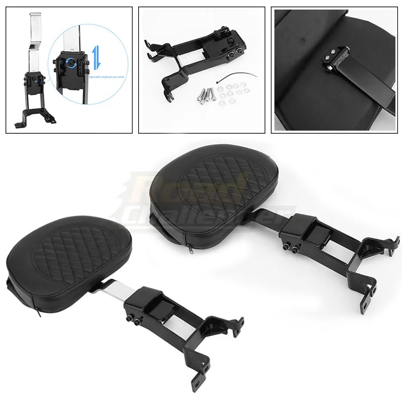 

Motorcycle Adjustable Plug In Front Driver Rider Seat Backrest For Indian 14-Up Chief Roadmaster Chieftain Springfield