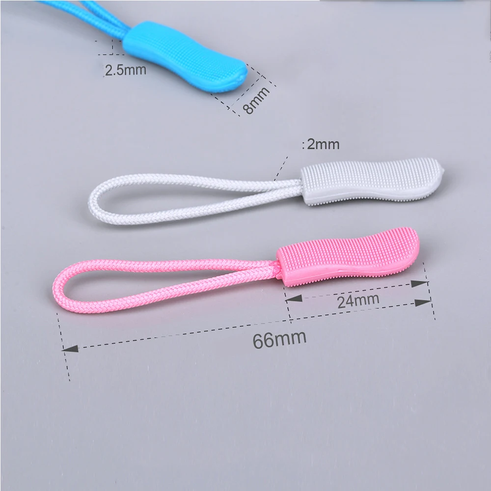 5/10/20pc Zipper Pull Puller End Fit Rope Tag Replacement Clip Broken Buckle Fixer Zip Cord Travel Bag Suitcase Tent BackpackTab