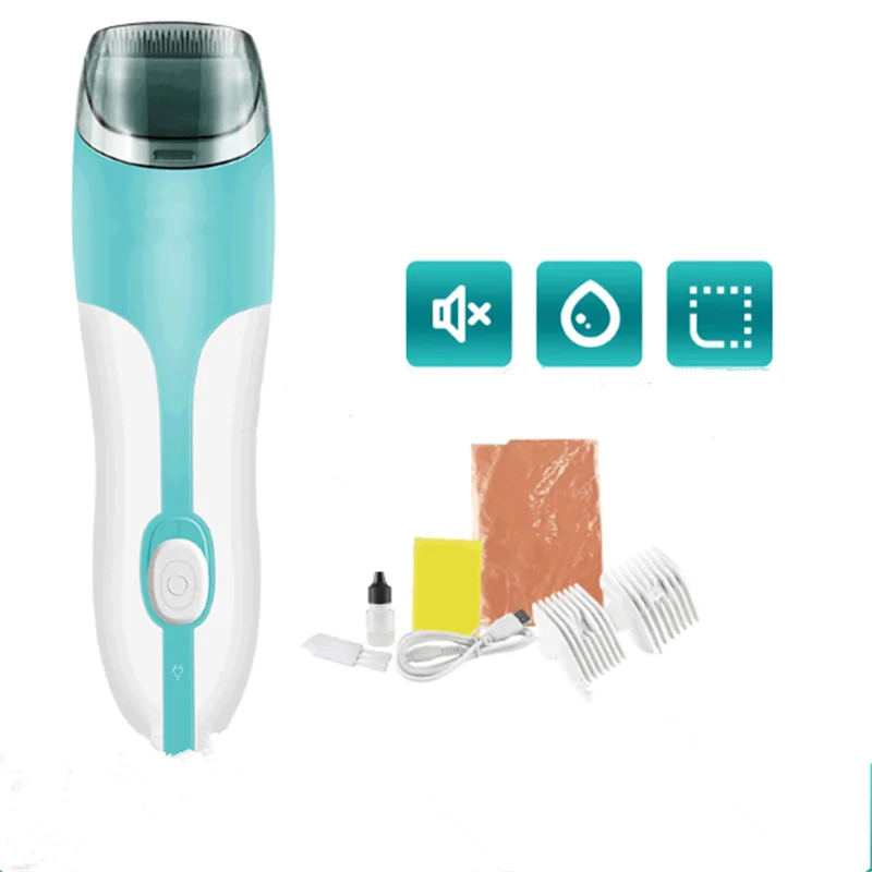 Washable Electric Auto Vacuum Suction Baby Hair Clipper Less Mess Quiet Children Haircut Trimmer Hairstyle Kids Haircutting Kit