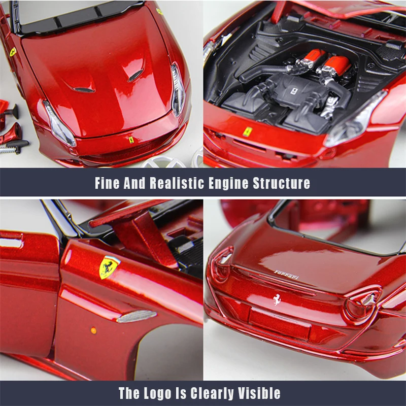 Maisto 1:24 assemblato modello di auto fai da te Ferrari FXXK auto sportiva edizione limitata Rafa 488 simulazione convertibile modello di auto in