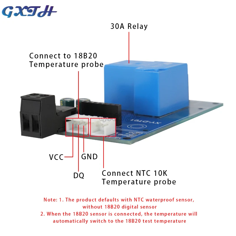 Schiene typ Digital Thermostat High-präzision Digital Display Temperatur Controller Modul Kühlung Und Heizung 30A Relais