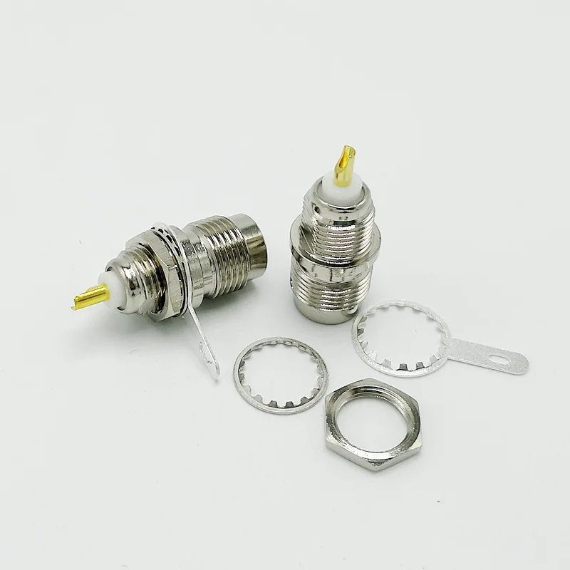 50 ohm tnc fêmea conector porca anteparo copo de solda em linha reta tnc montagem em painel 10 pçs/lote