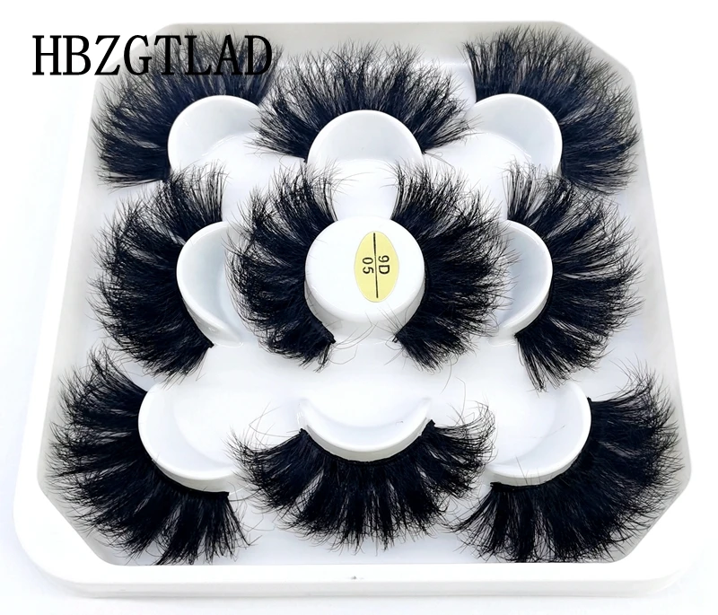 NEW 5 Pairs 10-25mm Natural 3D False Eyelashes Dramatic Volume Fake Lashes Makeup Mink Lashes Extension Makeup Tool Kit Cilios