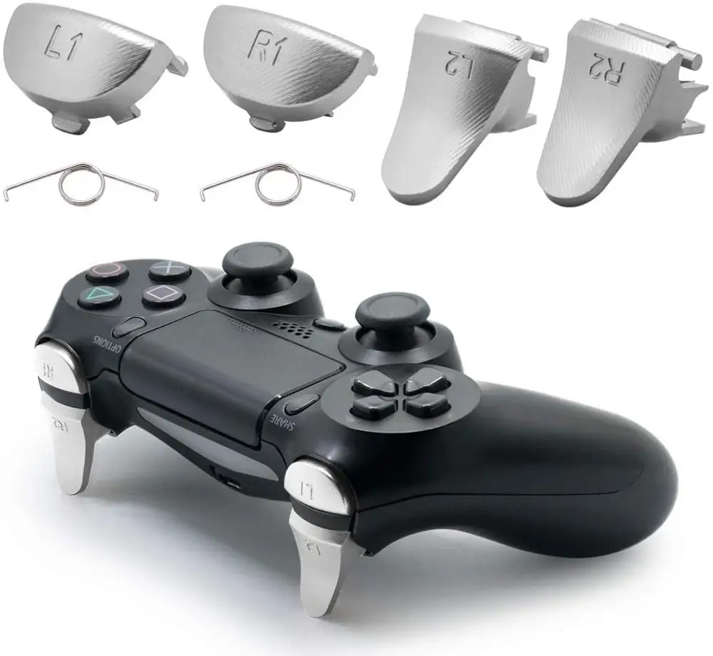 زر تمديد معدنية بديلة من الألومنيوم لوحدة تحكم PS4/Slim/PRO JDM 040 JDS 040 ، إصلاح ، تخصيص ، L1 L2 & R1 R2